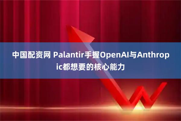 中国配资网 Palantir手握OpenAI与Anthropic都想要的核心能力