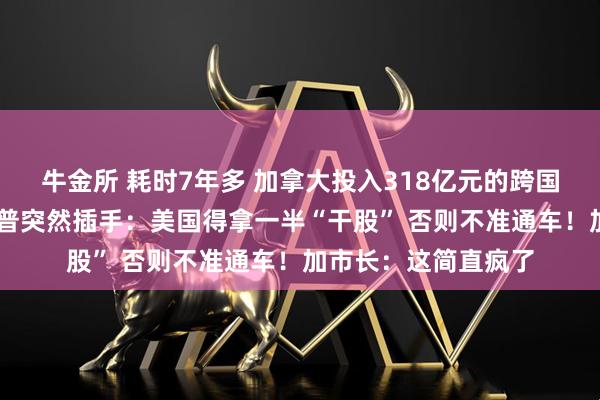 牛金所 耗时7年多 加拿大投入318亿元的跨国大桥完工在即 特朗普突然插手：美国得拿一半“干股” 否则不准通车！加市长：这简直疯了